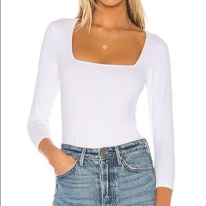 COPY - Free People Square Neck White Bodysuit